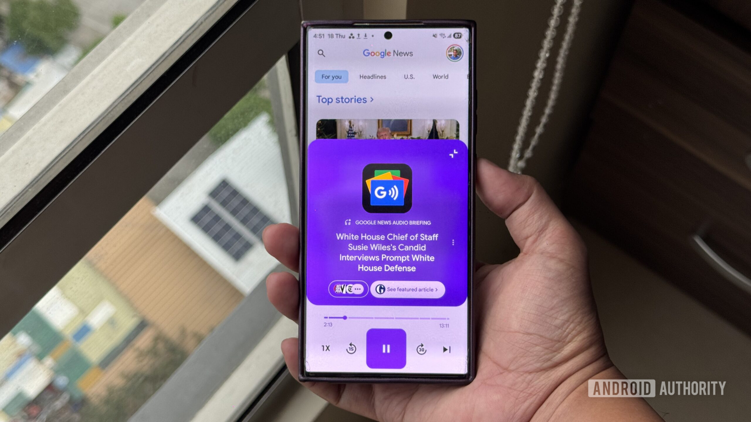 Google News can now read the news to you with audio briefings
