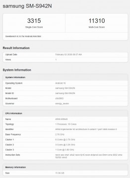 Korean Galaxy S26 with Exynos 2600 also runs Geekbench